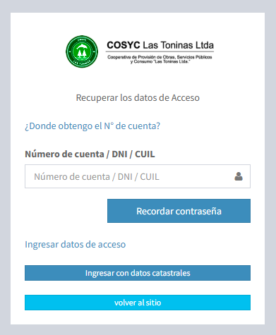 Recuperar contraseña