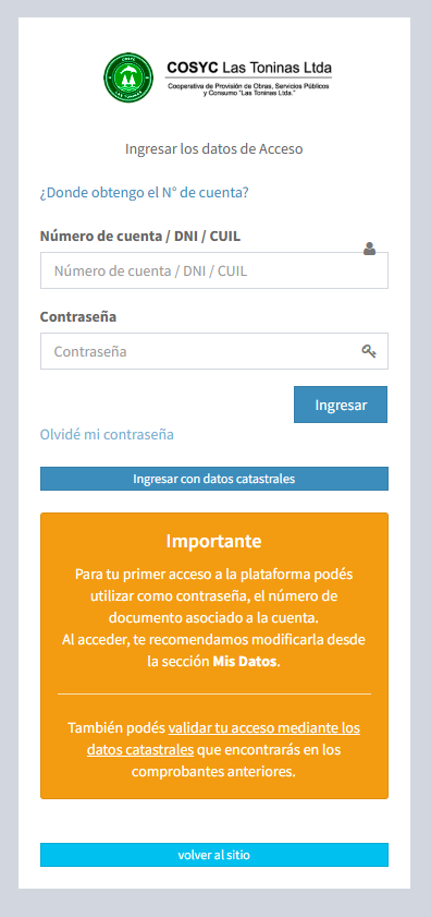 Login Oficina Virtual